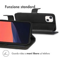 imoshion Cover a libro di Lusso Apple iPhone 13 Mini - Nero