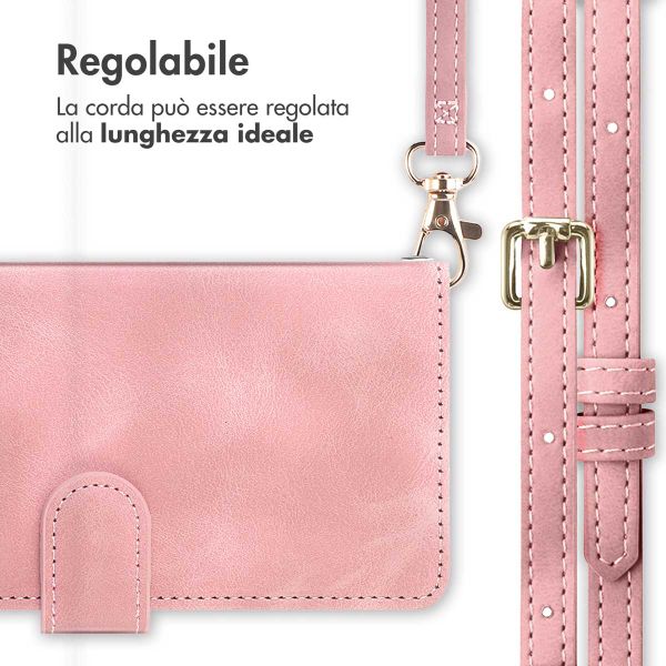 imoshion Cover a libro con Cordino Samsung Galaxy S25 Plus - Rosa
