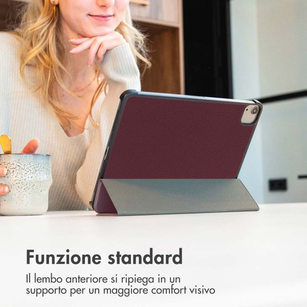 imoshion Cover a libro Trifold Apple iPad 9 (2021) 10.2 pollici / iPad 8 (2020) 10.2 pollici / iPad 7 (2019) 10.2 pollici - Bordeaux