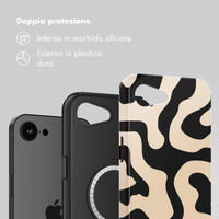 Selencia Cover posteriore Vivid con MagSafe Apple iPhone 17e / 16e - Art Wave Black