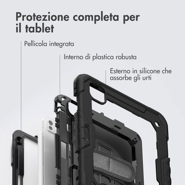 Accezz Cover Posteriore Resistente con tracolla Apple iPad Pro 11 (2025) M5 / (2024) M4 - Nero