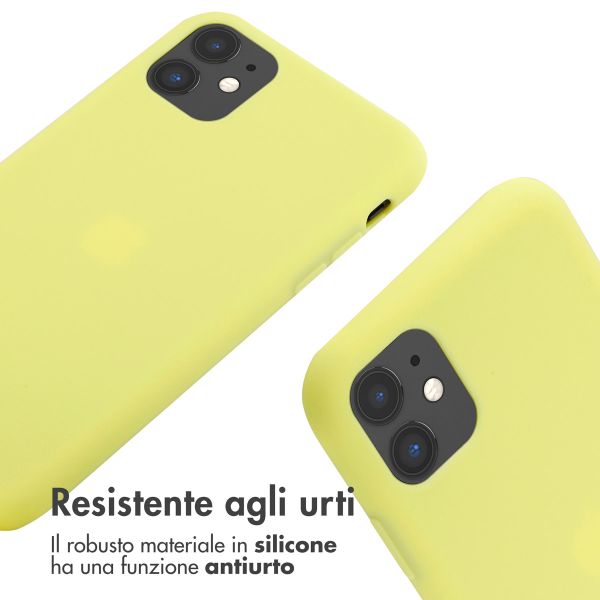imoshion Cover in Silicone con Cordino Apple iPhone 11 - Giallo