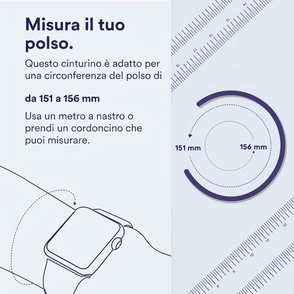 Apple Cinturino Solo intrecciato Apple Watch | 44/45/46/49 mm - Taglia 4 - Black Unity