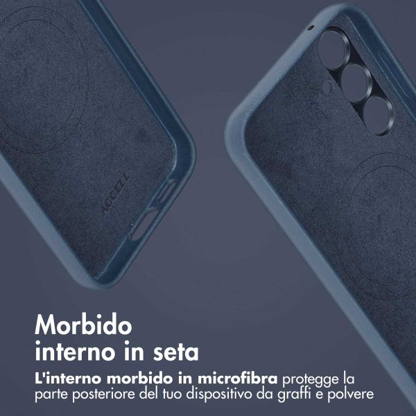 Accezz Cover in pelle 2 in 1 con MagSafe Samsung Galaxy S24 Plus - Nightfall Blue