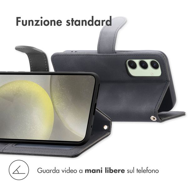 imoshion Cover a libro con Cordino Samsung Galaxy S24 FE - Nero
