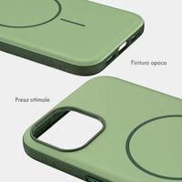 imoshion Cover posteriore Color con Thin MagSafe Ring Apple iPhone 14 / 13 - Verde scuro