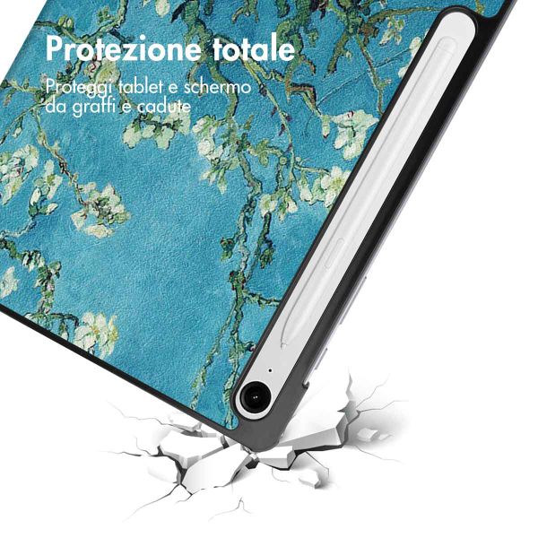 imoshion Cover Trifold Design Samsung Galaxy Tab S9 11.0 pollici / S10 Lite / S10 FE / S9 FE 10.9 pollici - Green Plant