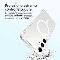 Accezz Cover posteriore Xtreme Impact con MagSafe Samsung Galaxy S25 FE - Trasparente