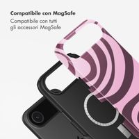 Selencia Cover posteriore Vivid con MagSafe Apple iPhone Air - Wavy Swirl Pink Plum