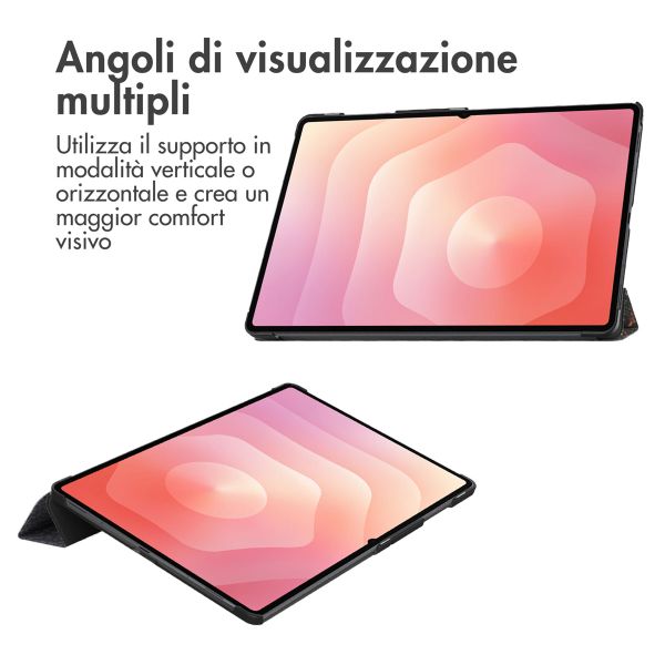 imoshion Cover Trifold Design Samsung Galaxy Tab S11 Ultra - Black Marble