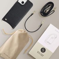 Selencia Cover per telefono Nova con cordino e portacarte Apple iPhone 14 / 13 - Nero