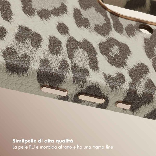 Selencia Cover Sabi Stampa pantera con MagSafe Apple iPhone 16 - Soft Ivory