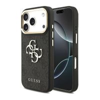 Guess Cover Posteriore con Logo 4G in Metallo Apple iPhone 18 Pro Max / 17 Pro Max - Black