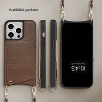 Selencia Cover per telefono Nova con cordino e portacarte Apple iPhone 14 Pro - Mocha Brown