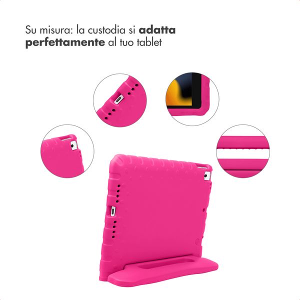 imoshion Cover Antishoc Speciale Bambini con Manico iPad 10.2 (2019 / 2020 / 2021) - Rosa