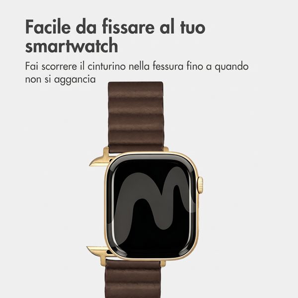 imoshion Cinturino magnetico in pelle sintetica Apple Watch | 38/40/41/42 mm - Marrone