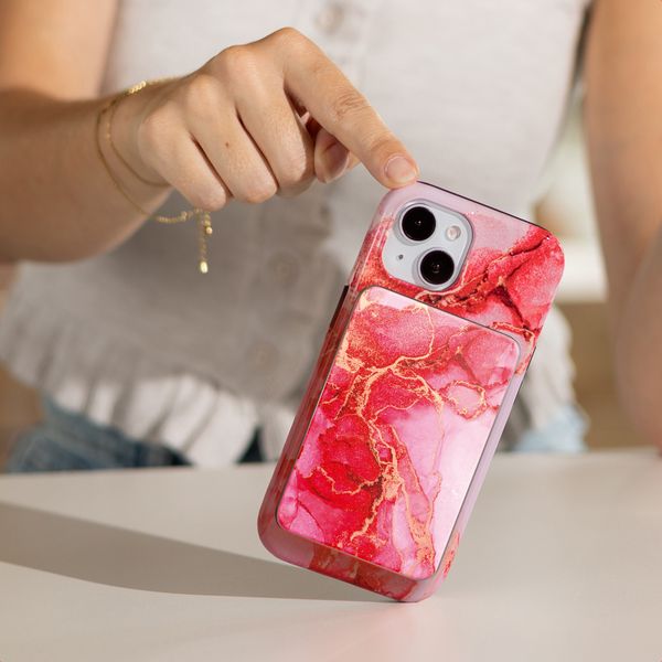 Selencia Vivid Powerbank 5.000 mAh - MagSafe e Qi - Desert Gold / Rosy Marble