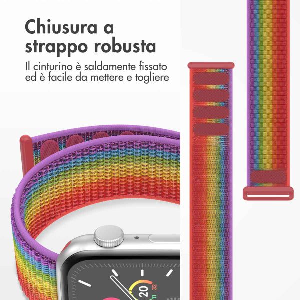 imoshion Cinturino in nylon Apple Watch | 44/45/46/49 mm - Rainbow