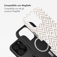 Selencia Cover posteriore Vivid con MagSafe Apple iPhone 16 Pro Max - Beige Zigzag