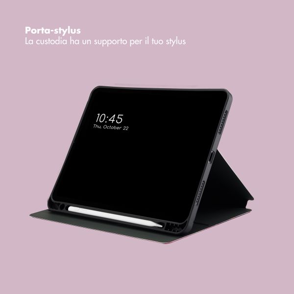 Selencia Cover per tablet Vivid Apple iPad Air 11 pollici (2026) M4 / (2025) M3 / (2024) M2 / Air 5 (2022) / Air 4 (2020) - Marble Plum