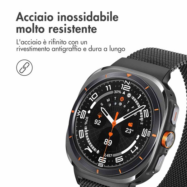 imoshion Cinturino milanese magnetico Samsung Galaxy Watch Ultra (2024/2025) - Nero