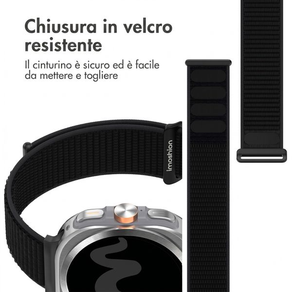 imoshion Nylon bandje Samsung Galaxy Watch Ultra (2024/2025) - Zwart