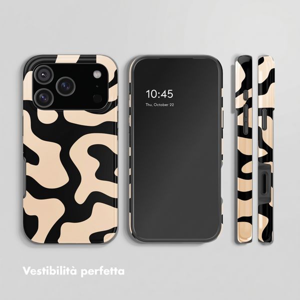 Selencia Cover Posteriore Vivid Apple iPhone 18 Pro Max - Art Wave Black