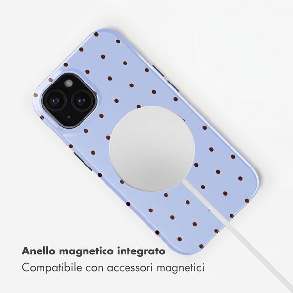 Selencia Cover posteriore Vivid con MagSafe Apple iPhone 15 - Happy Dots Digital Sky