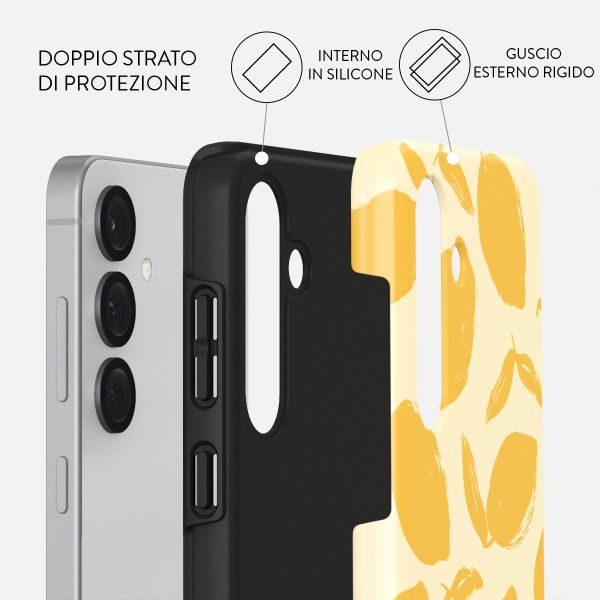 Burga Cover Posteriore Resistente Samsung Galaxy S25 - Lemon Tart