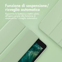 Accezz Cover a libro in silicone Smart Samsung Galaxy Tab A9 Plus - Verde chiaro