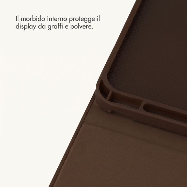 Selencia Custodia a libro Croco Apple iPad Air 11 pollici (2026) M4 / (2025) M3 / (2024) M2 / Air 5 (2022) / Air 4 (2020) - Choco Brown