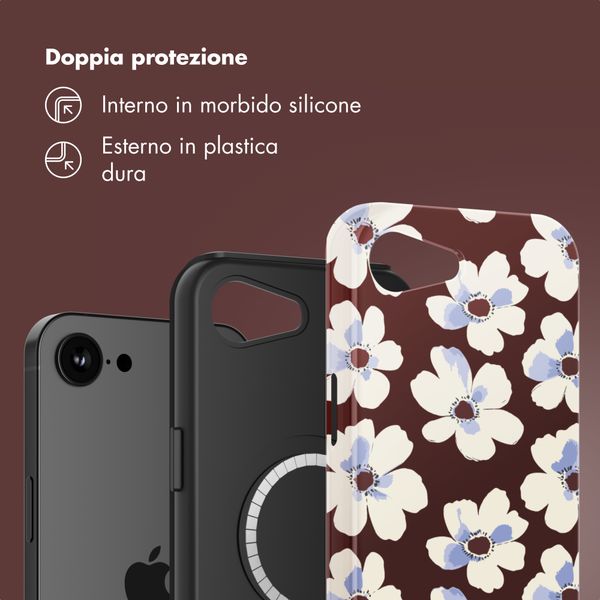 Selencia Cover posteriore Vivid con MagSafe Apple iPhone 17e / 16e - Choco Flower Pop