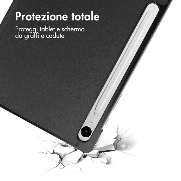 imoshion Cover a libro Trifold Samsung Galaxy Tab S9 11.0 pollici / S10 Lite / S10 FE / S9 FE 10.9 pollici - Nero