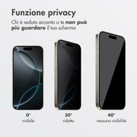 Accezz Vetro temperato privacy + Applicatore Apple iPhone 16 Pro