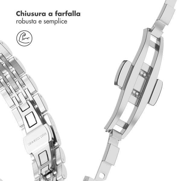 Selencia Cinturino sottile in acciaio ispirato a Jubilee Apple Watch | 38/40/41/42 mm - Argento