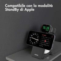 Accezz Caricatore wireless pieghevole 3-in-1 MagSafe - 20W - Nero