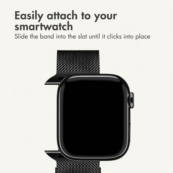 imoshion Milanees magnetisch bandje Apple Watch | 38/40/41/42 mm - Zwart