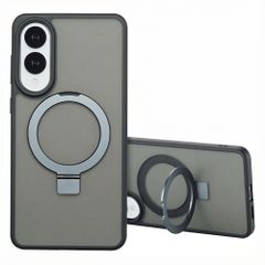 Accezz Cover con anello e supporto con MagSafe Samsung Galaxy S25 Edge - Nero