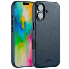 Accezz Cover in Pelle con MagSafe Apple iPhone 16 - Nightfall Blue