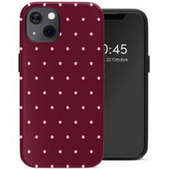 Selencia Cover Posteriore Vivid Apple iPhone 13 Pro - Happy Dots Burgundy