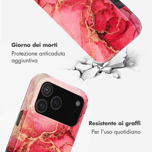Selencia Cover posteriore Vivid con MagSafe Apple iPhone 17 Pro Max - Rosy Marble