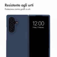 Accezz Cover in silicone liquido con MagSafe Samsung Galaxy Z Fold 8 Ultra - Blu scuro