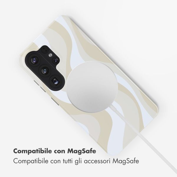 Selencia Cover posteriore Vivid con MagSafe Samsung Galaxy S26 Ultra - Desert Waves Beige