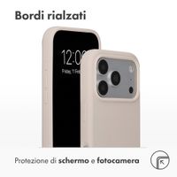 Accezz Cover in silicone liquido con MagSafe Apple iPhone 18 Pro / 17 Pro - Stone