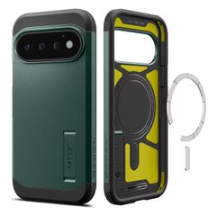 Spigen Cover Posteriore Corazzata Tough con MagSafe Google Pixel 11 Pro - Abyss Green