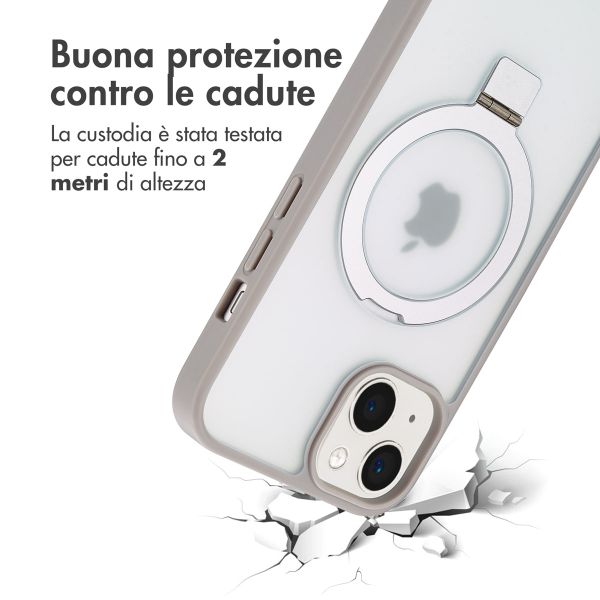 Accezz Cover con anello e supporto con MagSafe Apple iPhone 13 - Grigio