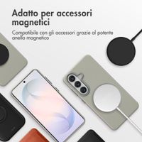 Accezz Cover in Pelle con MagSafe Samsung Galaxy S26 - Light Grey