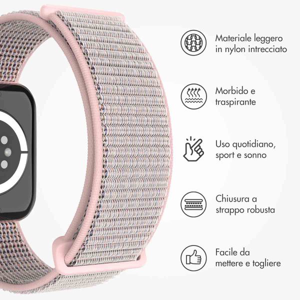imoshion Cinturino in nylon Apple Watch | 44/45/46/49 mm - Sand Pink