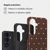 Selencia Cover Posteriore Vivid Samsung Galaxy S26 - Happy Dots Chocolate