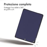 imoshion Cover a libro Trifold Apple iPad 9 (2021) 10.2 pollici / iPad 8 (2020) 10.2 pollici / iPad 7 (2019) 10.2 pollici - Blu scuro
